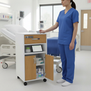 Premium Ergonomic Bedside Locker with Lockable Drawer, Shelf, and RFID Lock for Easy Access and Durable Storage