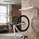 Premium Heavy Duty Wall Hanging Bicycle Rack with Sturdy Steel Hooks and Anti-Theft Features for All Tyre Widths