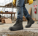 Premium Heavy Duty 6 Inch Boot with Steel Toe Cap, Shock Absorber Heel, and Water Resistant Leather Upper