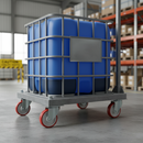 100mm Heavy Duty Swivel Plate Castor with Red Polyurethane Wheels