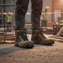 Premium Midcut Safety Boot with Fiberglass Toe Cap, ESD Function, and Slip-Resistant Outsole for Enhanced Grip