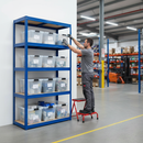 Heavy Duty Shelving Unit - 2130mm High with 12x 60L Storage Boxes