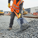 Premium Insulated 9-Prong Ballast Fork with Lightweight Fibreglass Handle for Safe Loading of Aggregates