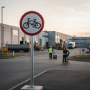 Premium Circular Regulatory Sign to Prohibit Bicycles on Pedestrian Routes - Available in 300mm, 450mm, and 600mm Sizes