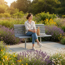 Premium Outdoor Mild Steel Bench Seat – Durable and Comfortable for Public Spaces with Classic Design