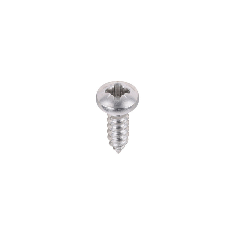 Metal Tapping Screws - PZ - Pan - Self-Tapping - A2 Stainless Steel - 4.2 x 13