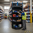 Premium Corner Shelving Bay 2.1m High with Base Shelf and 4 Adjustable Shelves for Efficient Store Layout
