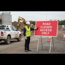 Premium Road Closed Access Only Sign - Durable 1050x750mm Quick Fit Design for Temporary Road Safety