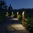 Premium Single Wooden Bollard Light with Energy-Efficient LED for Outdoor and Pathway Lighting