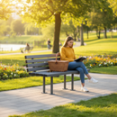 Premium Outdoor Mild Steel Bench 600 - Durable Design for Parks and Public Spaces with Minimal Maintenance