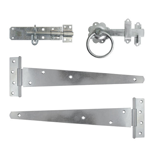 Side Gate Kit - Ring Latch - Hot Dipped Galvanised - 18"