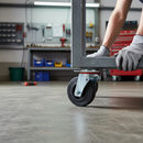 80mm Swivel Plate Castor with Heavy Duty Black Rubber Tyre