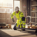 High-Performance Safe Boilersuit with Kneepad Pockets - Hi-Vis Yellow/Dark Navy