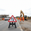 Premium Two Way Traffic Sign 750mm with Reflective Face and QuickFit Frame for Easy Deployment