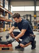 Premium Heavy Duty Cargo Work Shorts with Four-Way Stretch Fabric, Water-Repellent, and Ample Storage for Outdoor Work