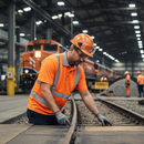 Premium High-Visibility Orange Short-Sleeved Polo Shirt with Eco-Friendly Materials and Anti-Bacterial Treatment for Rail Compliance