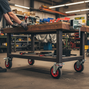 200mm Heavy Duty Braked Swivel Bolt Hole Castor with Rubber and Polypropylene Centre