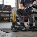 Premium High-Performance Safety Boot with Water-Repellent Nubuck Leather, Shock-Absorbing Technology, and Aluminium Toe Protector for Construction and Industrial Use