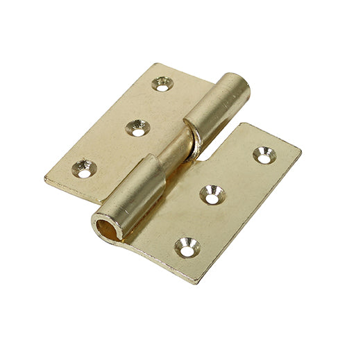 Rising Butt Hinge (466) - Right Hand - Electro Brass - 75 x 72