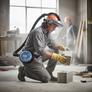 Premium Belt-Mounted Rechargeable Respirator Kit with High Airflow and Flexible Hose for Industrial Applications