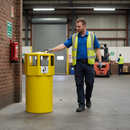 Premium Midi Litter Bin 60 to 95 Litres - Lockable Hood, Durable Plastic, Ideal for Schools and Retail