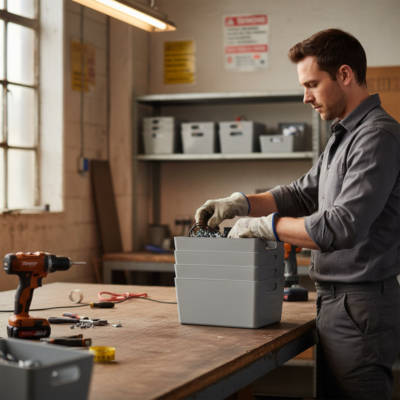 Premium Storage Studio Baskets - Versatile Grey Storage Solutions