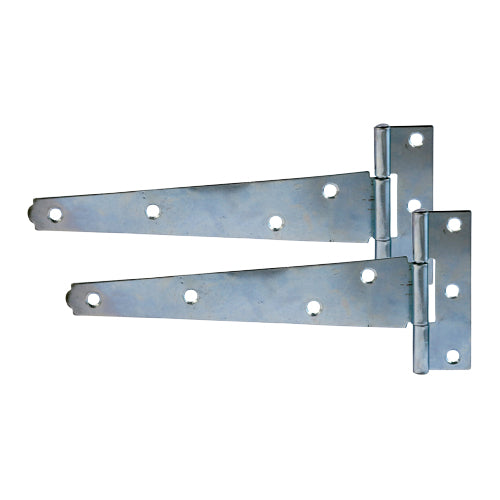 Pair of Light Tee Hinges - Zinc - 12"