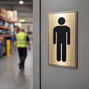 Engraved Door Signs – Aluminium/Brass Effect – Self-Adhesive – Indoor Use