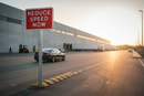 Premium REDUCE SPEED NOW Warning Sign for Traffic Safety at Junctions - High-Quality Professional Grade for Industrial and Commercial Applications