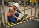 Heavy Duty Anti Slip Stair Tread Cover 345mm Depth - High Visibility