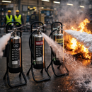 Fire Extinguisher Bundle – Black & Chrome – Stainless Steel – Commercial Use