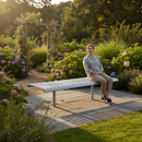 Premium Double Steel Bench for Public Spaces - Galvanised & Powder Coated Options Available