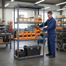 Heavy Duty Shelving Unit - 1600mm High - 200kg Capacity - Grey