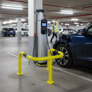 Premium Heavy Duty EV Charging Point Column Protector for Impact Resistance - Galvanised Steel with Yellow Coating