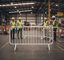 Premium Crowd Control Barrier with Fixed Legs - 2.3m x 1.1m for Safe Traffic Management and Pedestrian Safety