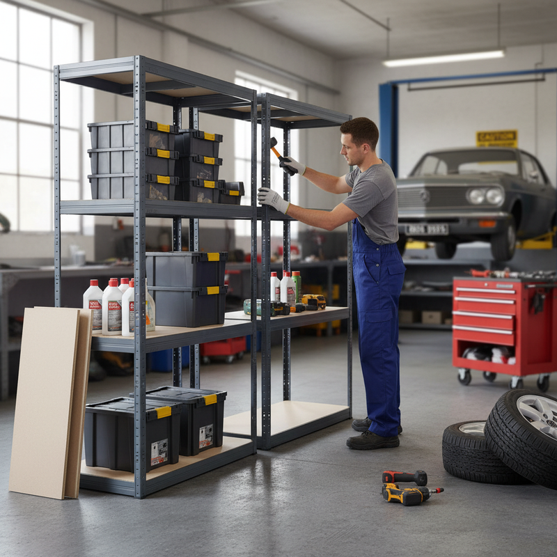 Premium Garage Shelving Unit - 1600mm High - 200kg Capacity - Grey
