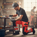 Premium High Visibility Craftsman Trousers with Holster Pockets - Durable, Water-Repellent, and Tear-Resistant Design for Hard Work