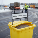 Premium Gritting Supplementary Plate for 750mm Metal Road Signs - High-Visibility Retroreflective Safety Notice