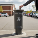 Premium Outdoor Rubbish Bin 60L Capacity with Flared Opening and Hollow Base for Efficient Waste Management