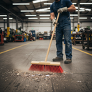 Professional Heavy Duty 330mm Stiff Yard Broom with PVC Bristles for Tough Cleaning Tasks