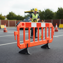 Premium Heavy Duty Works Barrier Made from UV Resistant HDPE with High Visibility Reflective Panels and Anti-Trip Feet