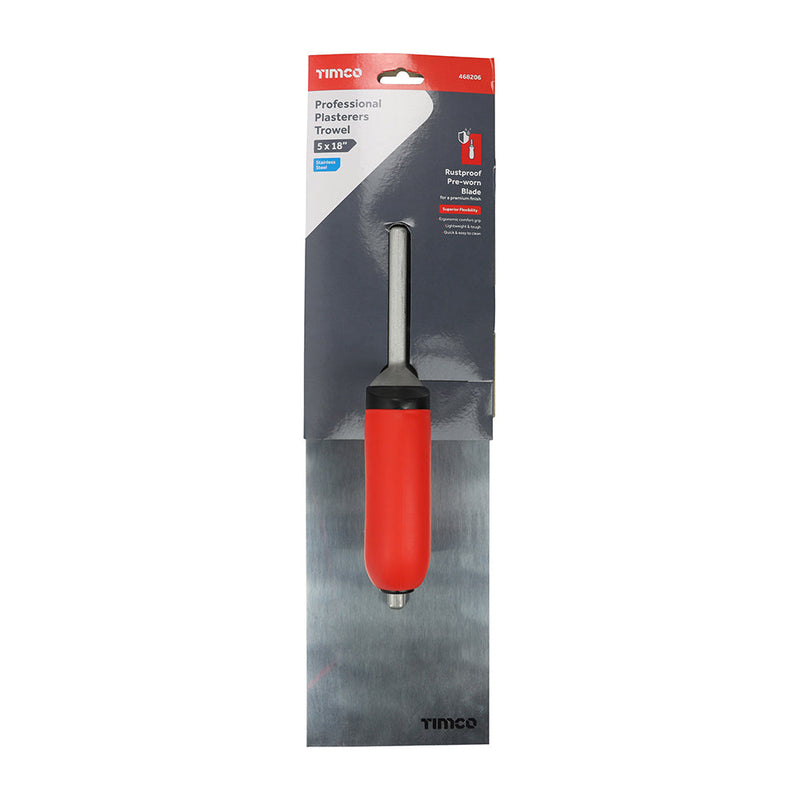 Professional Plasterers Trowel - Stainless Steel - 5 x 18"