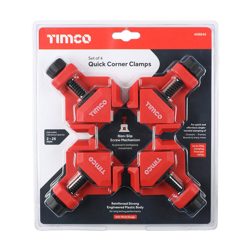 Quick Corner Clamp Set - 4pcs