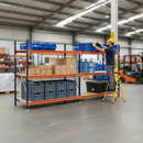 2x Heavy Duty Longspan Shelving - 3000mm High - Blue & Orange