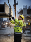 Premium Hi-Vis Two-Tone Soft Shell Jacket - Lightweight, Windproof, Breathable with Retro-Reflective Tape