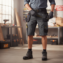 Premium Loose Fit Work Shorts with Holster Pockets and Stretch Fabric for Enhanced Mobility