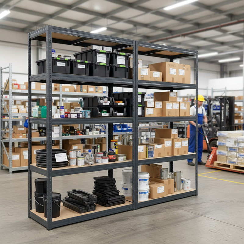 Premium Heavy Duty Shelving - 1800mm High - 200/280kg Capacity - Grey