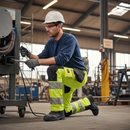 High-Performance Safe Trousers with Kneepad Pockets - Hi-Vis Yellow/Black