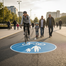 Premium Thermoplastic Road Marking for Cycle and Pedestrian Routes - Easy Application, Non-Slip, Professional Appearance