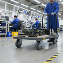 80mm Diameter Grey Polyurethane Anti-Static Wheel - Non-Marking